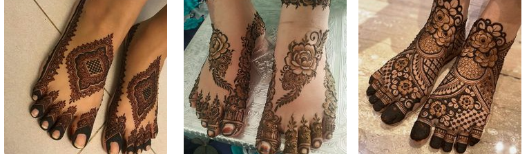 Easy Simple Foot Mehndi Design photo