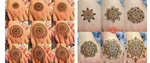 Easy simple gol mehndi design